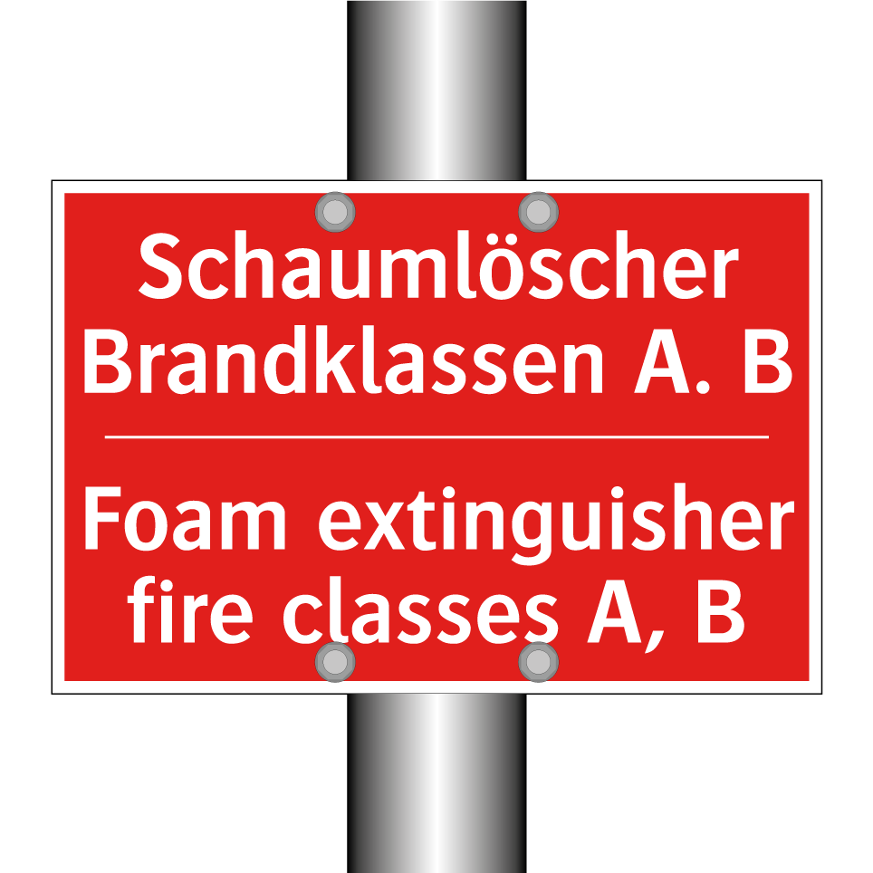 Schaumlöscher Brandklassen A. /.../ - Foam extinguisher fire classes /.../