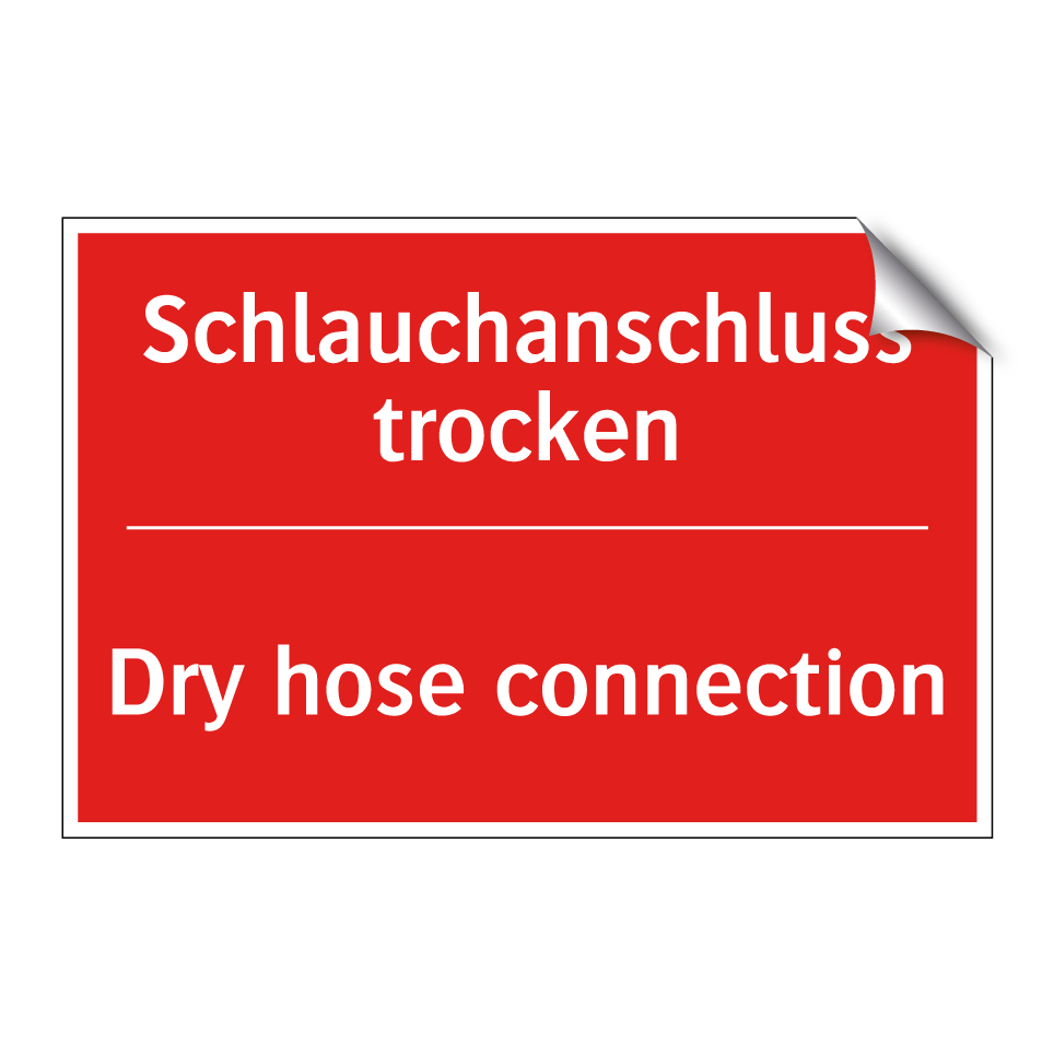 Schlauchanschluss trocken - Dry hose connection