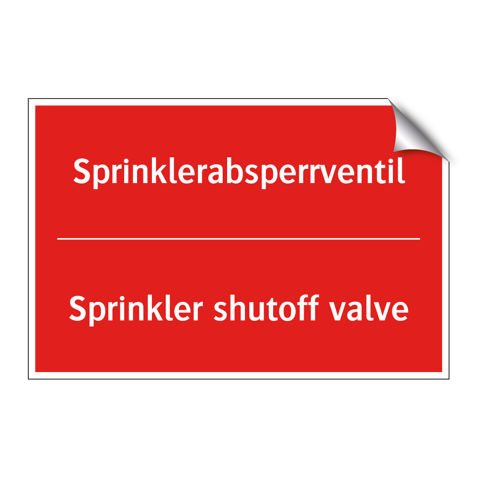 Sprinklerabsperrventil - Sprinkler shutoff valve