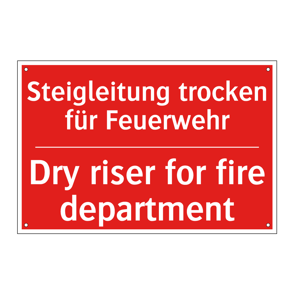 Steigleitung trocken für Feuerwehr/.../ - Dry riser for fire department