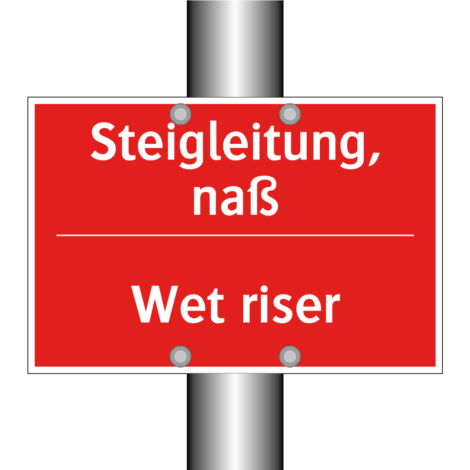 Steigleitung, naß - Wet riser