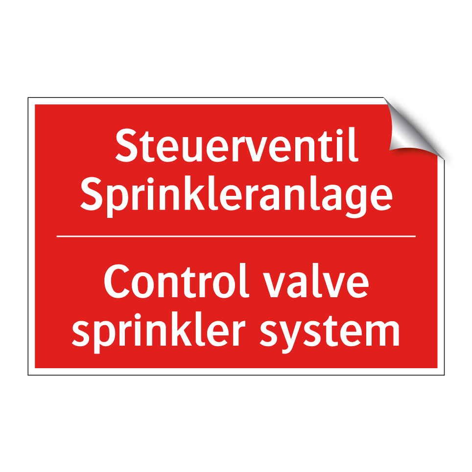 Steuerventil Sprinkleranlage - Control valve sprinkler system