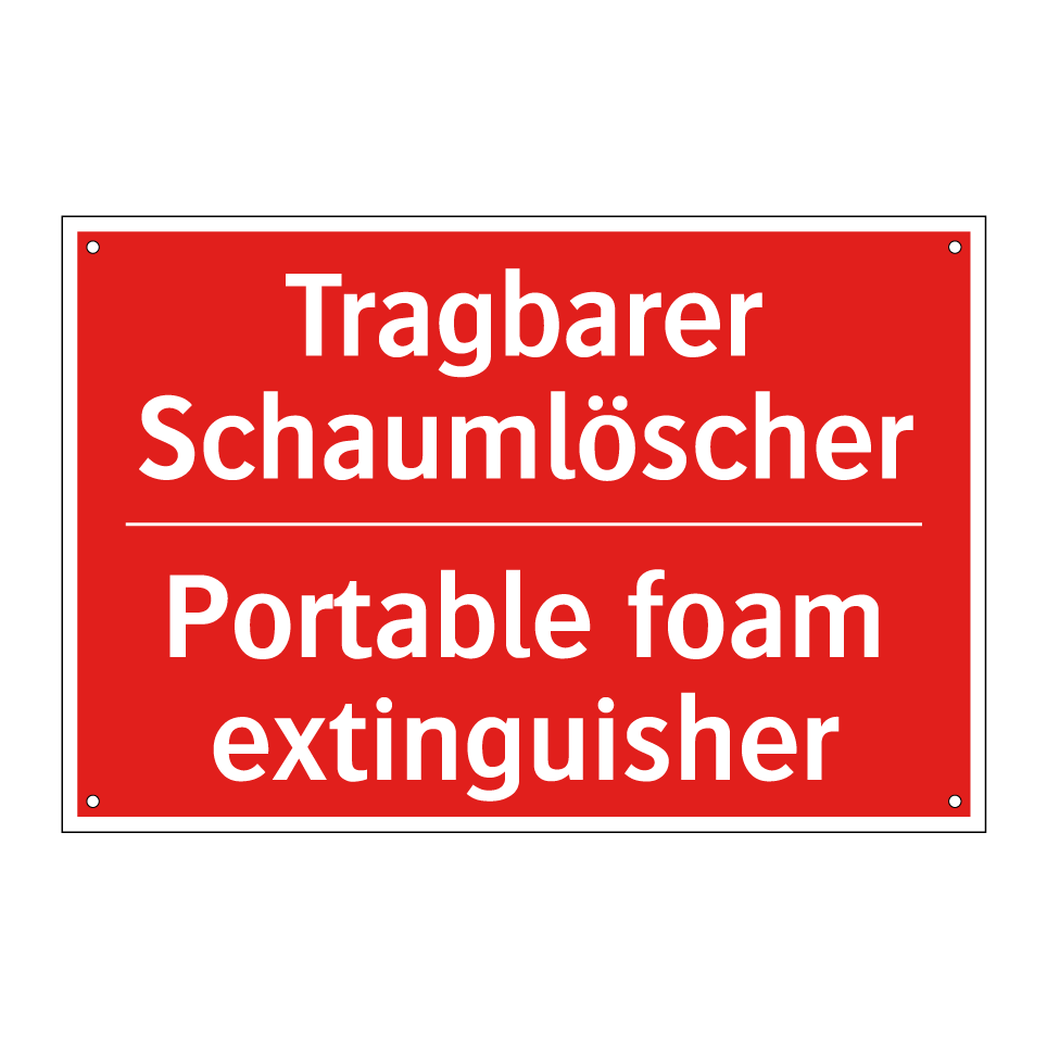 Tragbarer Schaumlöscher - Portable foam extinguisher