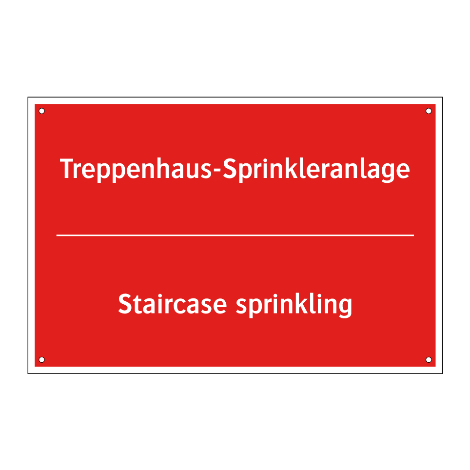 Treppenhaus-Sprinkleranlage - Staircase sprinkling