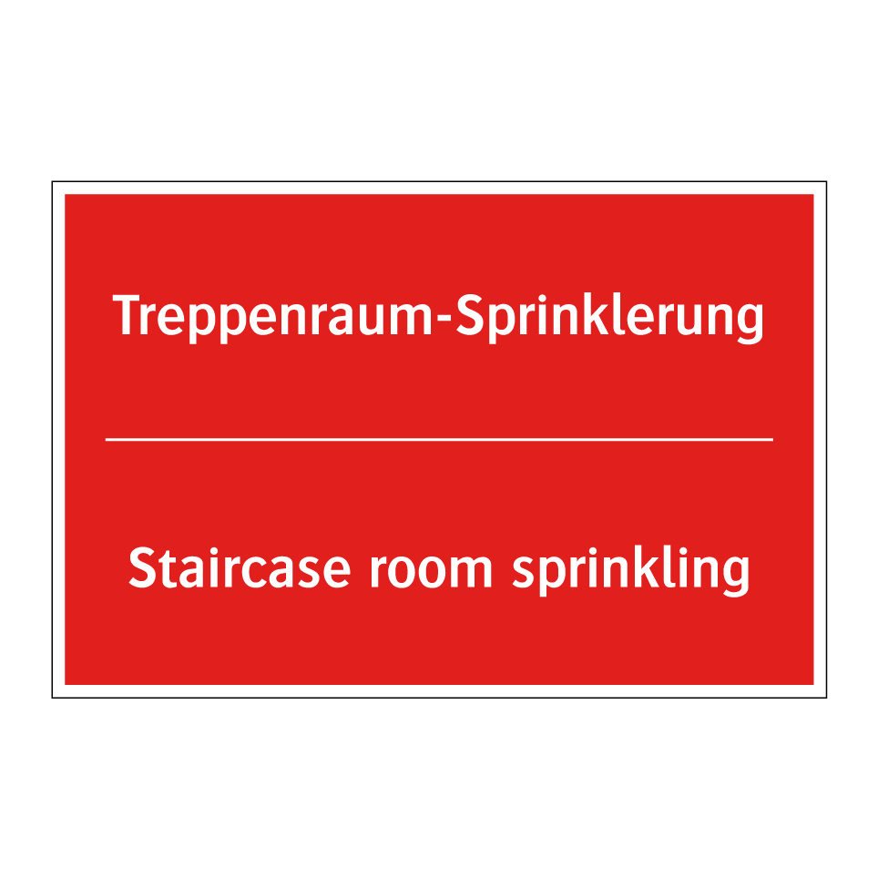 Treppenraum-Sprinklerung - Staircase room sprinkling