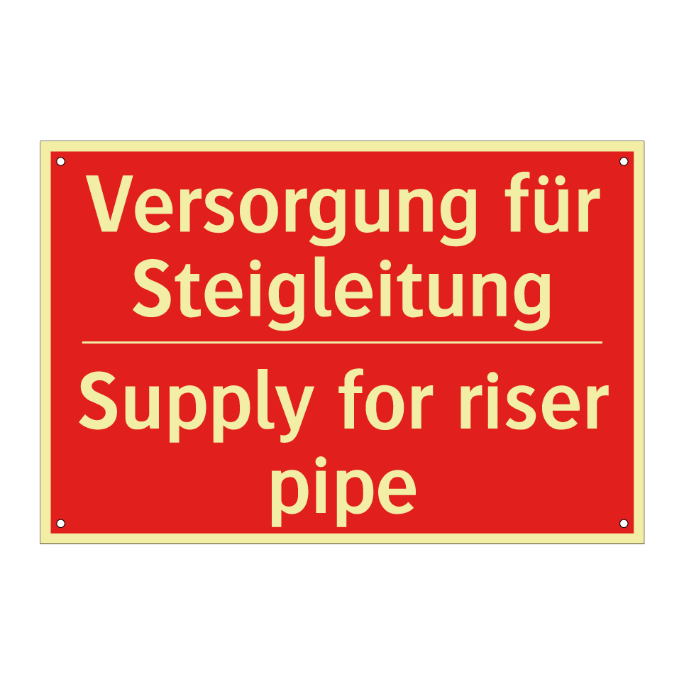 Versorgung für Steigleitung - Supply for riser pipe