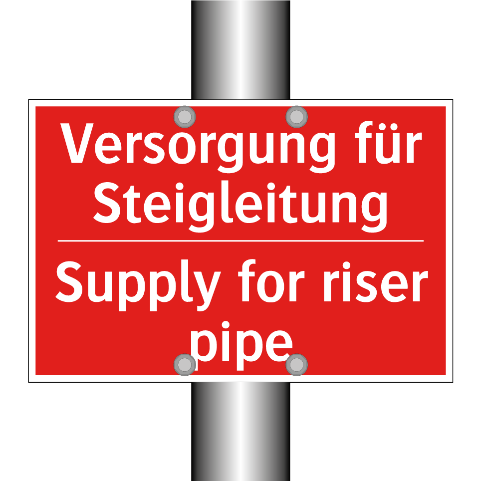 Versorgung für Steigleitung - Supply for riser pipe