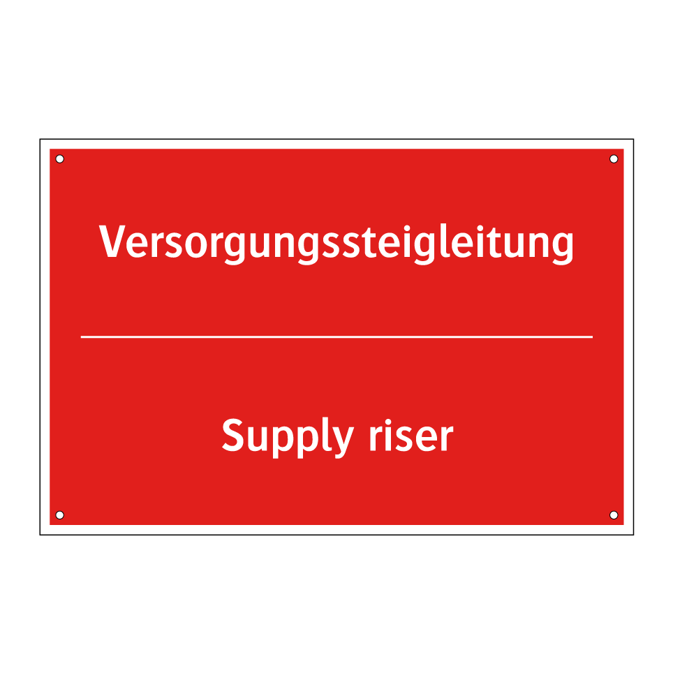 Versorgungssteigleitung - Supply riser