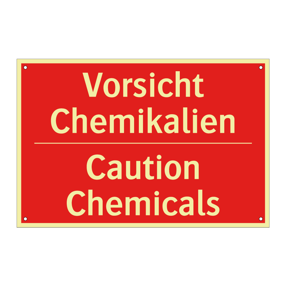 Vorsicht Chemikalien - Caution Chemicals