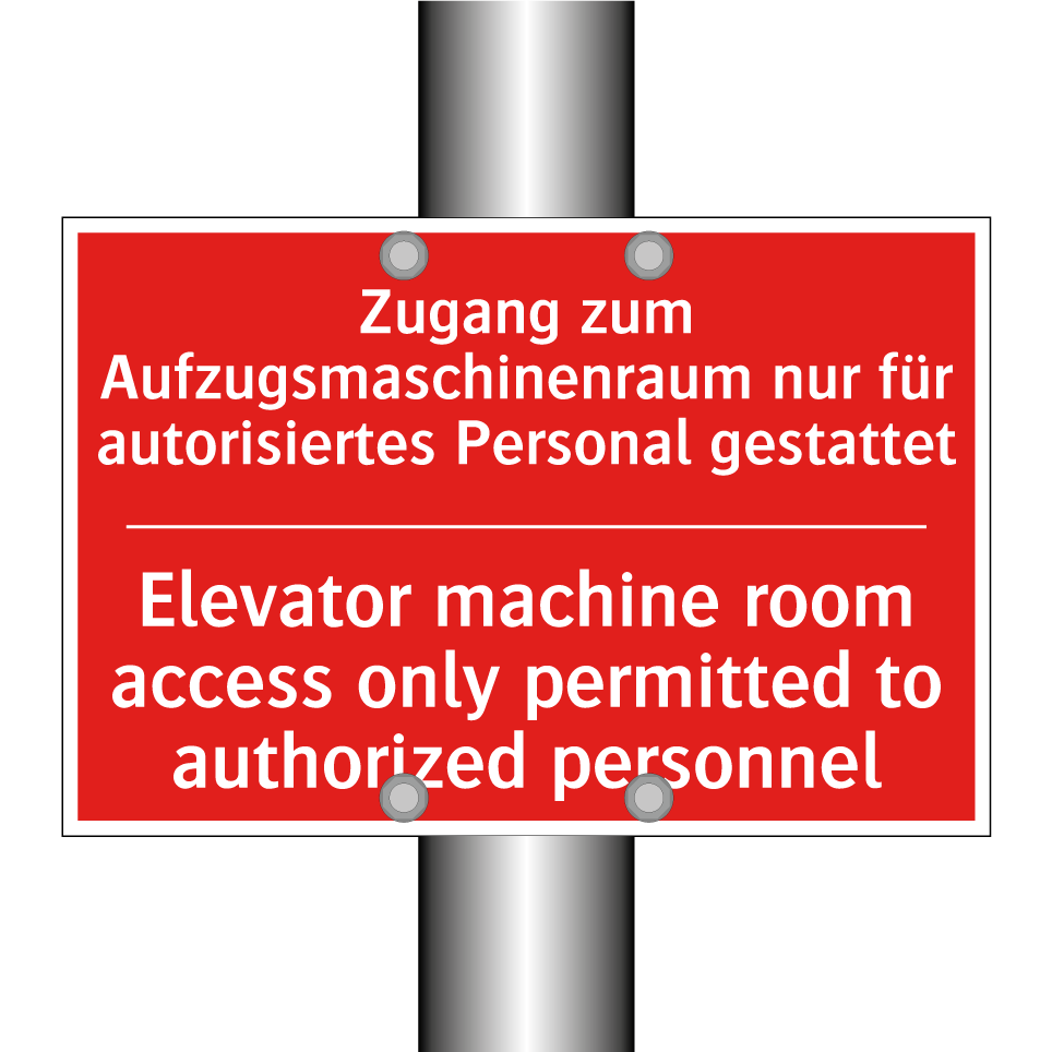 Zugang zum Aufzugsmaschinenraum /.../ - Elevator machine room access only /.../