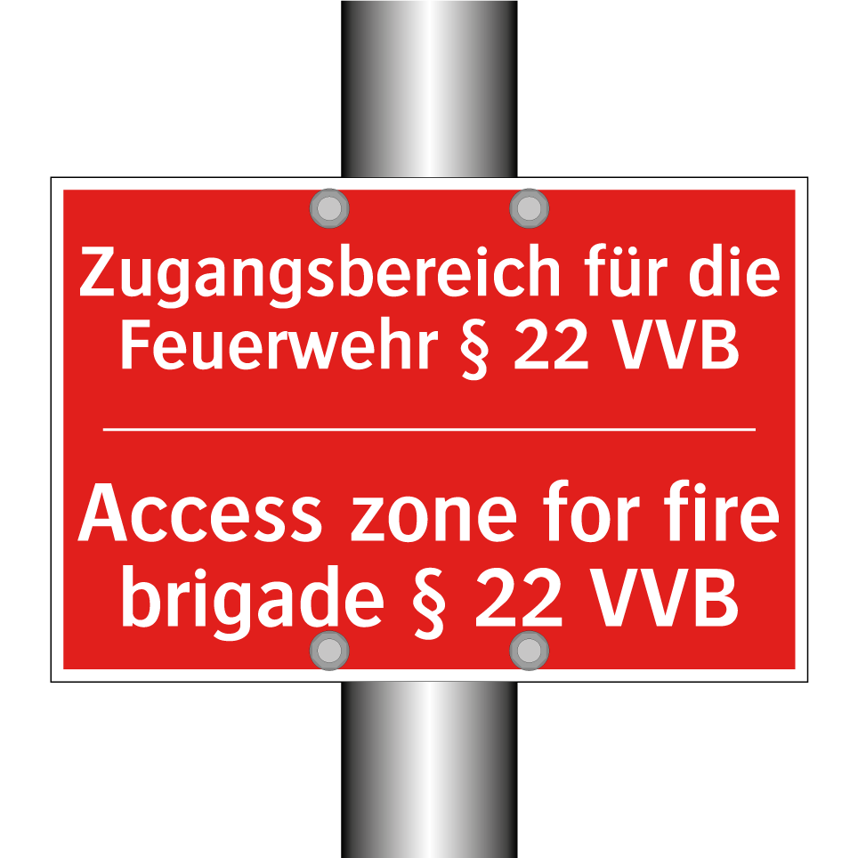 Zugangsbereich für die Feuerwehr /.../ - Access zone for fire brigade § /.../