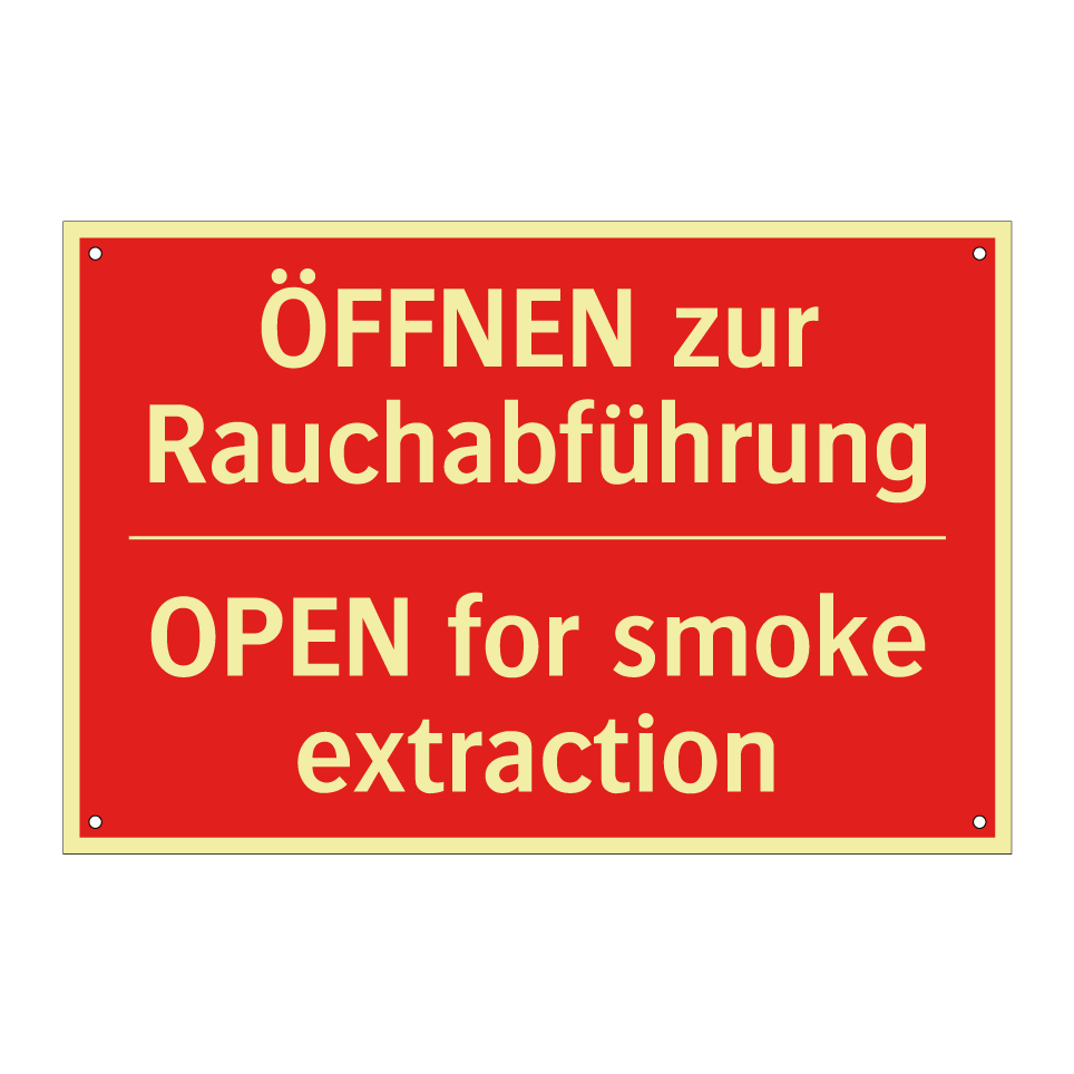 ÖFFNEN zur Rauchabführung - OPEN for smoke extraction