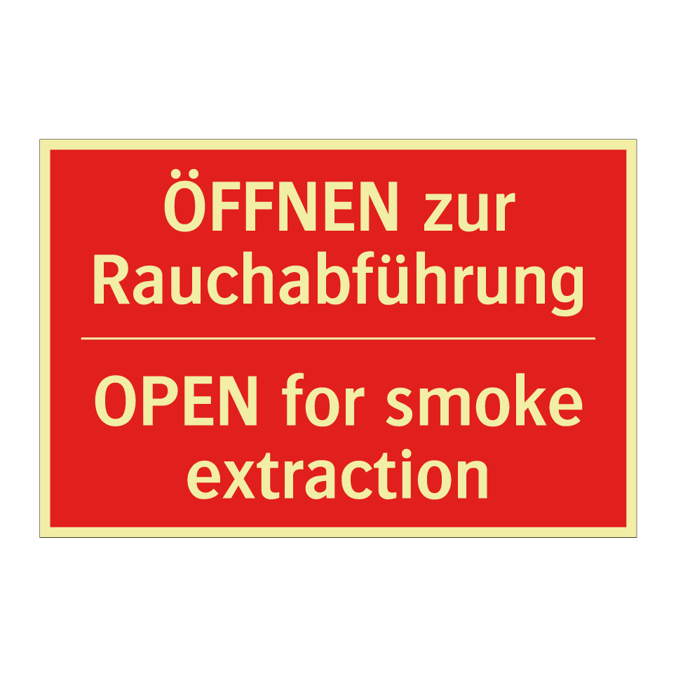 ÖFFNEN zur Rauchabführung - OPEN for smoke extraction