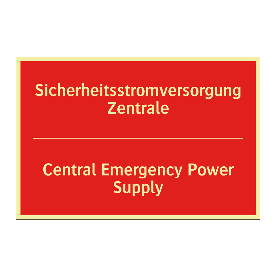 Sicherheitsstromversorgung Zentrale/.../ - Central Emergency Power Supply