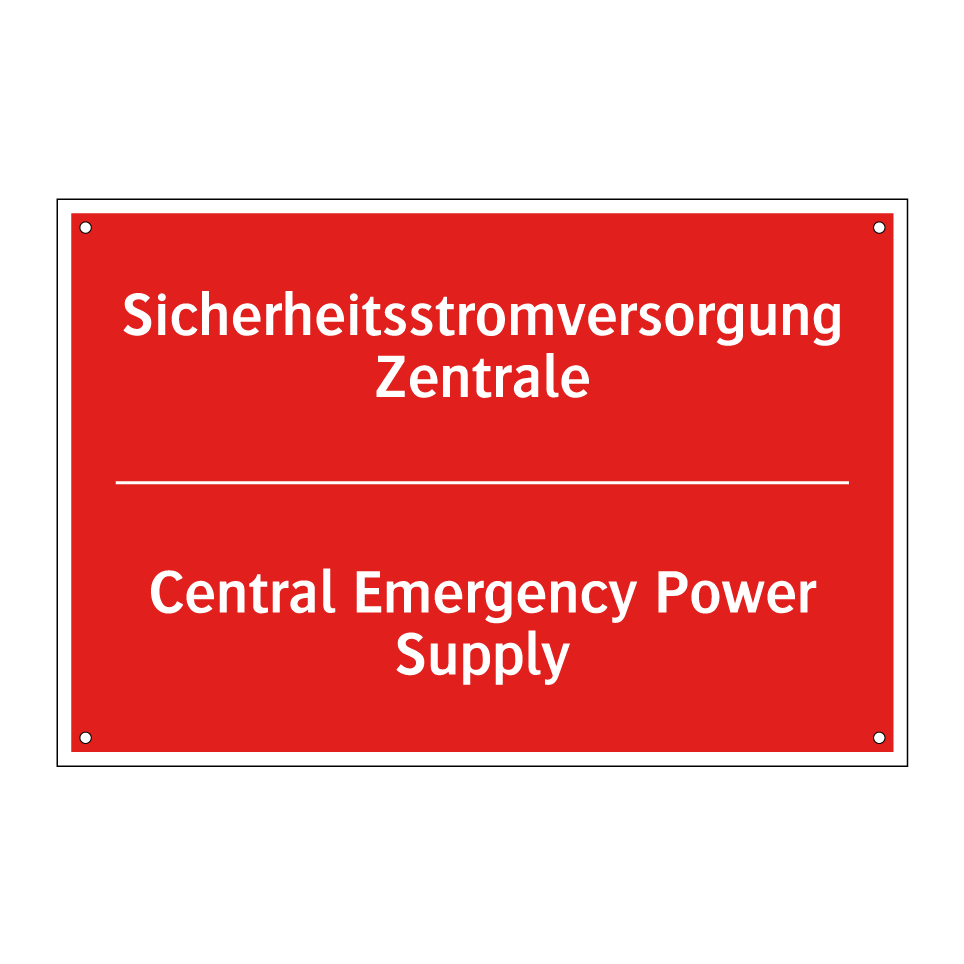Sicherheitsstromversorgung Zentrale/.../ - Central Emergency Power Supply