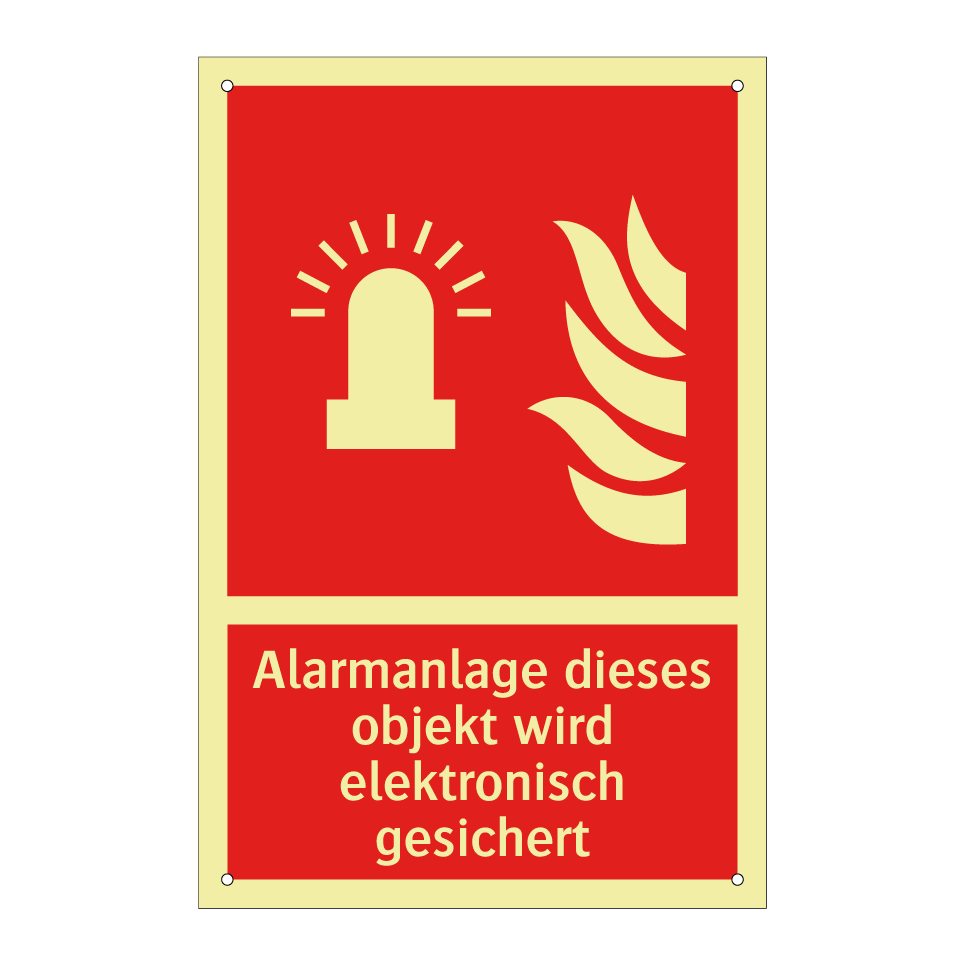 Alarmanlage dieses objekt wird elektronisch gesichert