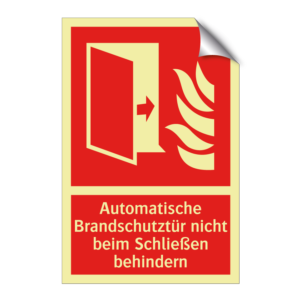 Automatische Brandschutztür nicht beim Schließen behindern