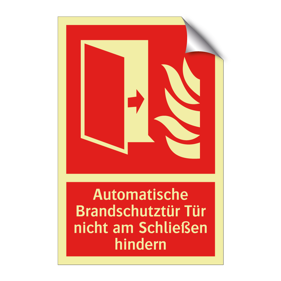 Automatische Brandschutztür Tür nicht am Schließen hindern