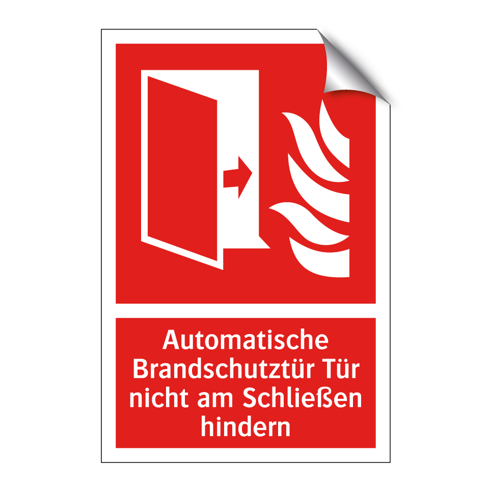 Automatische Brandschutztür Tür nicht am Schließen hindern
