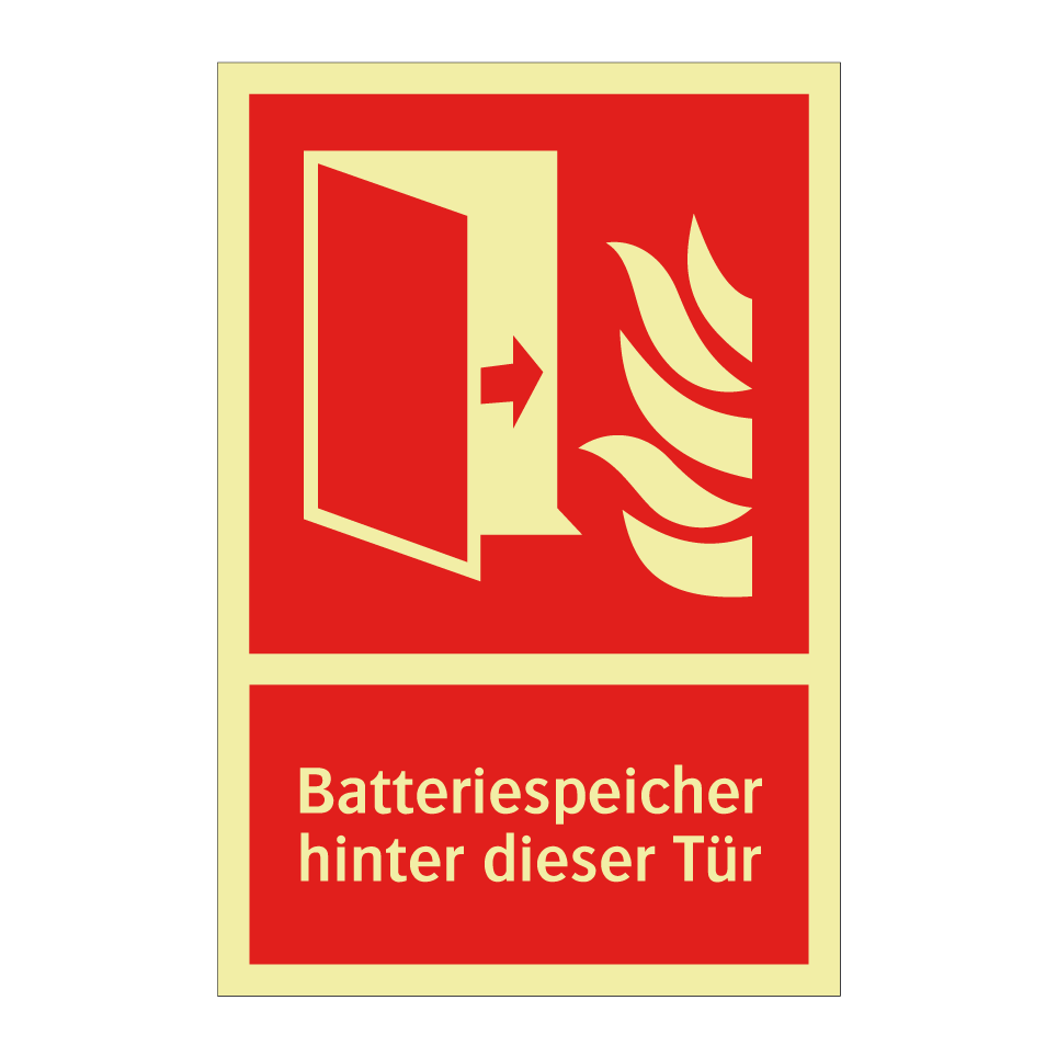 Batteriespeicher hinter dieser Tür