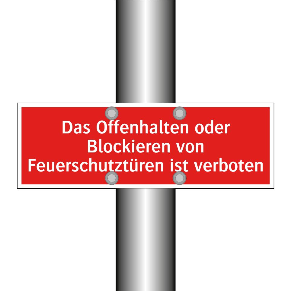Das Offenhalten oder Blockieren von Feuerschutztüren ist verboten