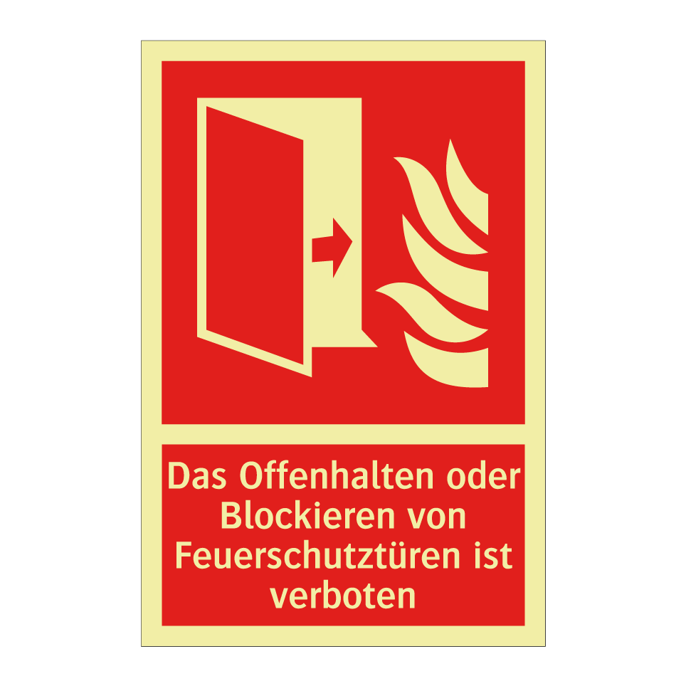Das Offenhalten oder Blockieren von Feuerschutztüren ist verboten