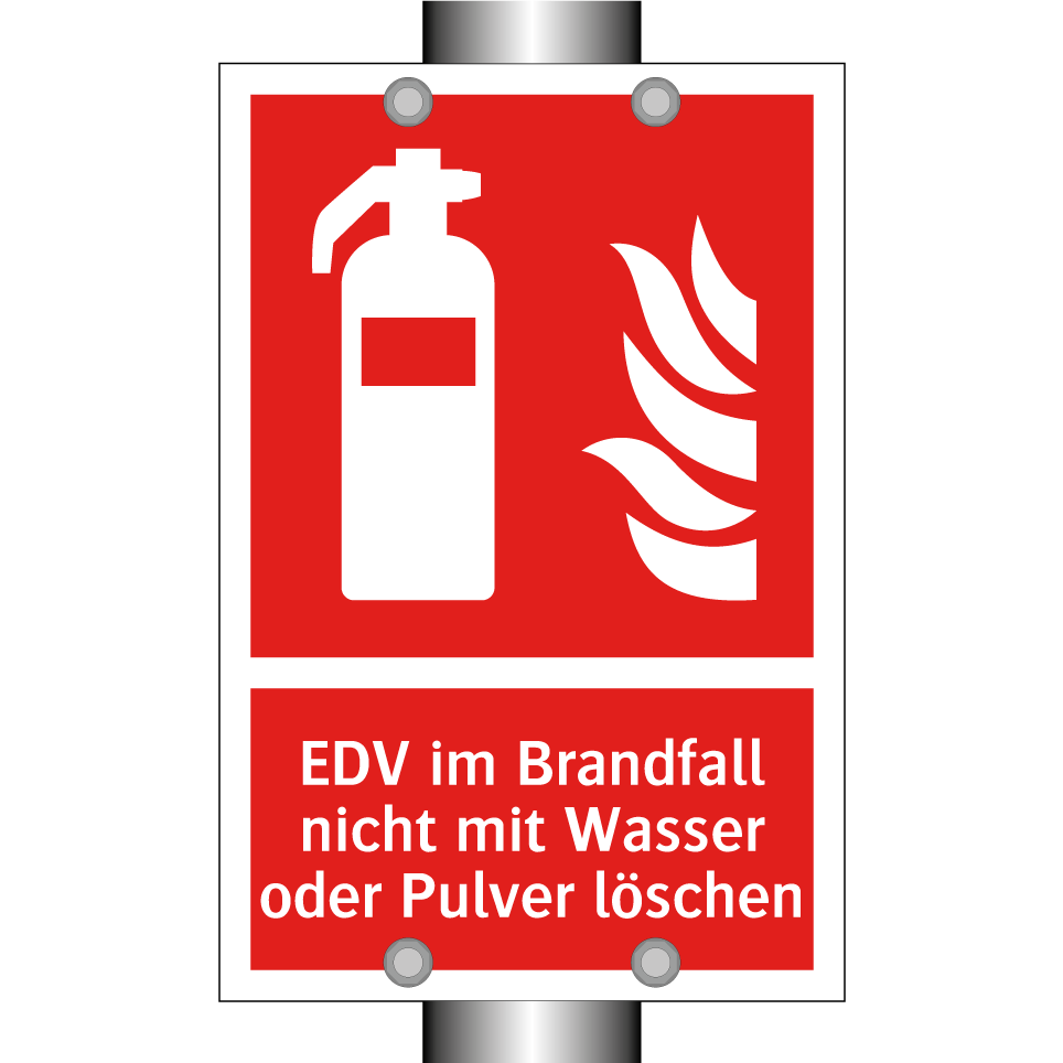EDV im Brandfall nicht mit Wasser oder Pulver löschen