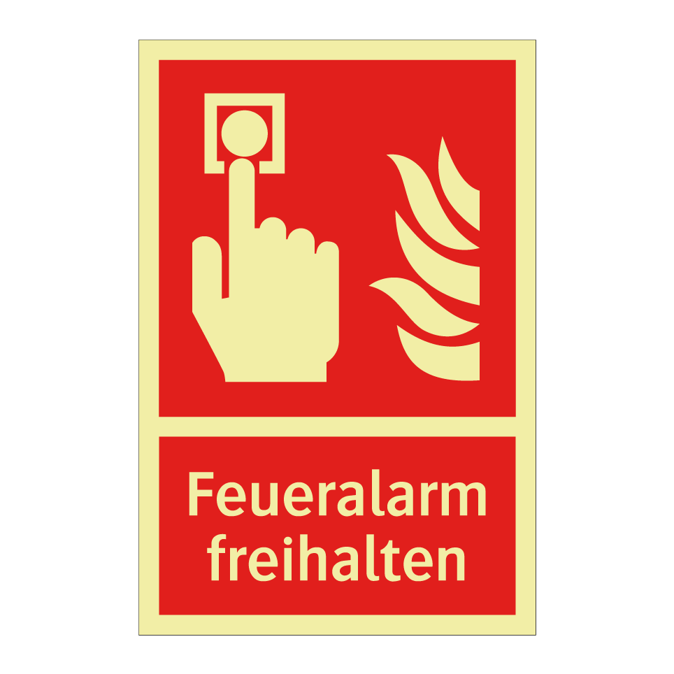 Feueralarm freihalten
