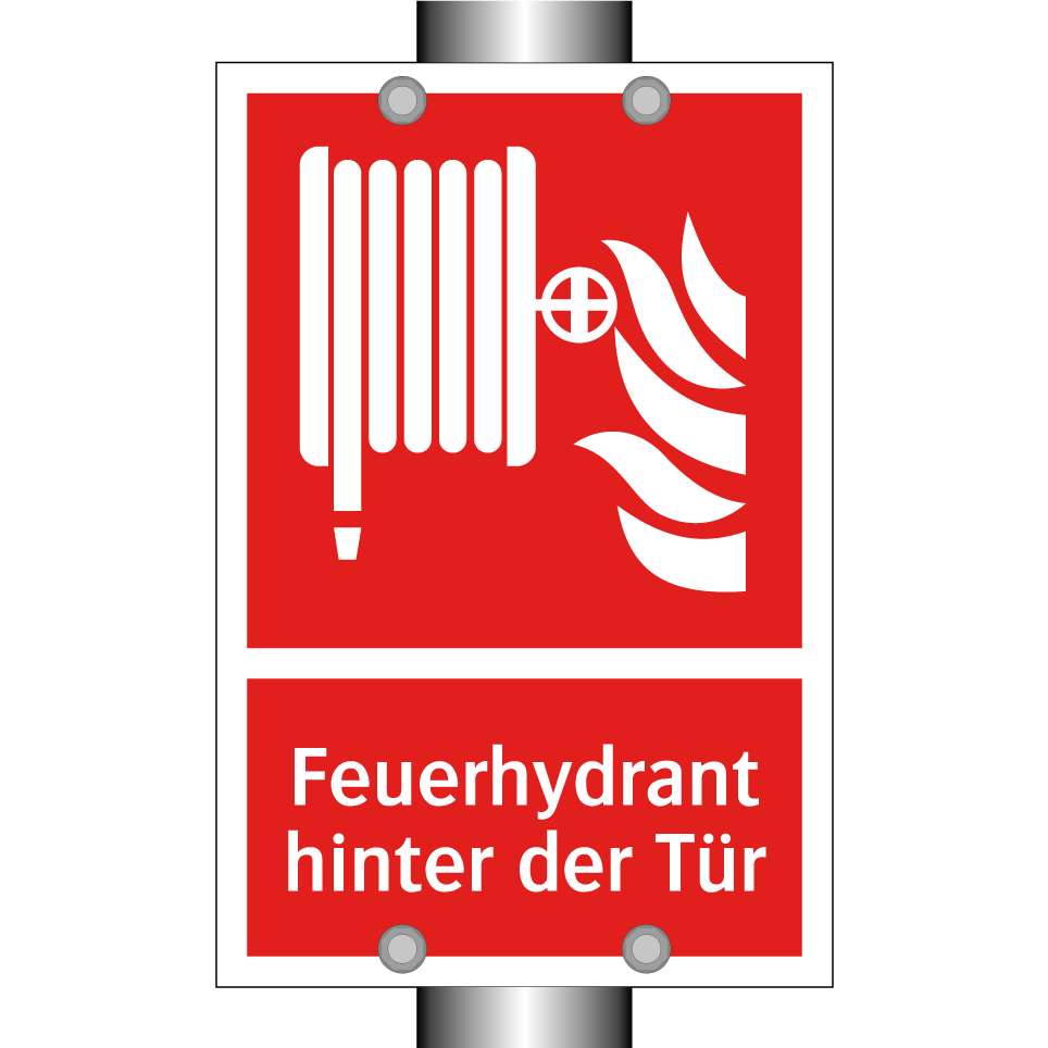 Feuerhydrant hinter der Tür