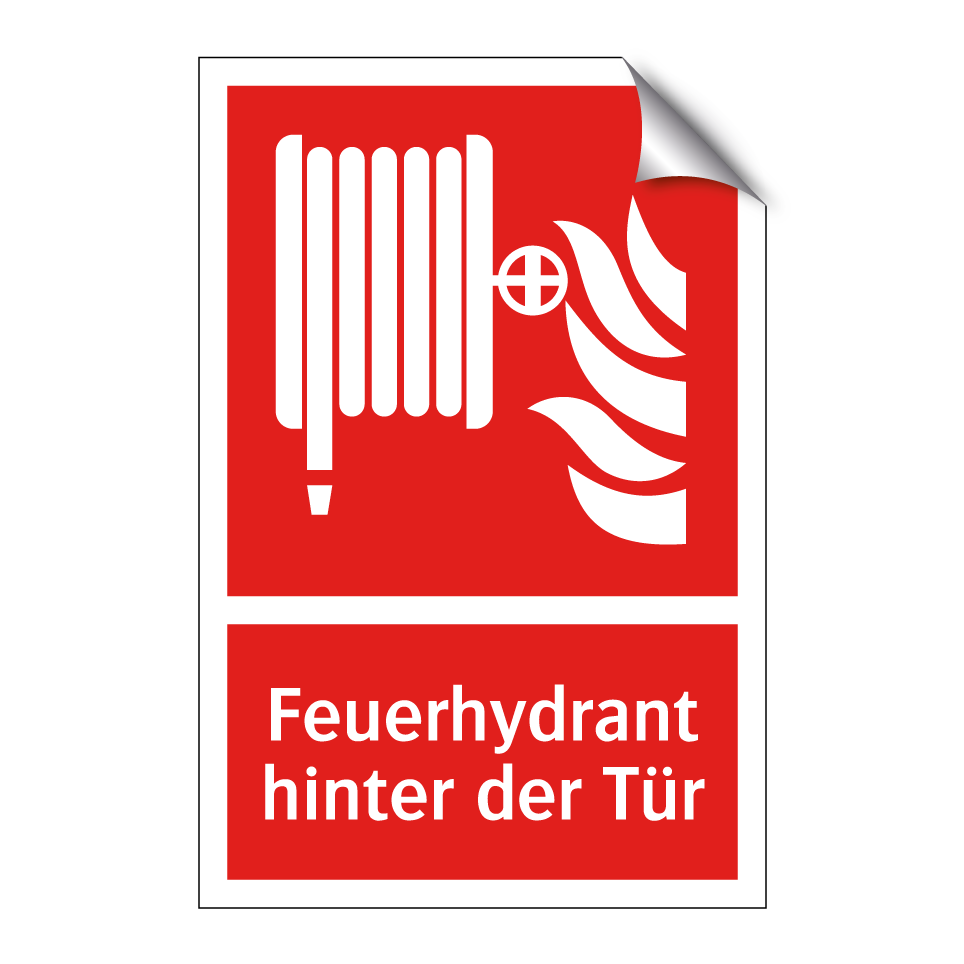 Feuerhydrant hinter der Tür