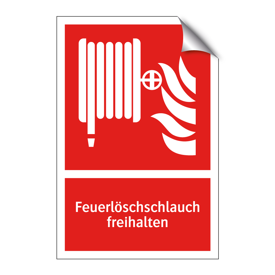 Feuerlöschschlauch freihalten