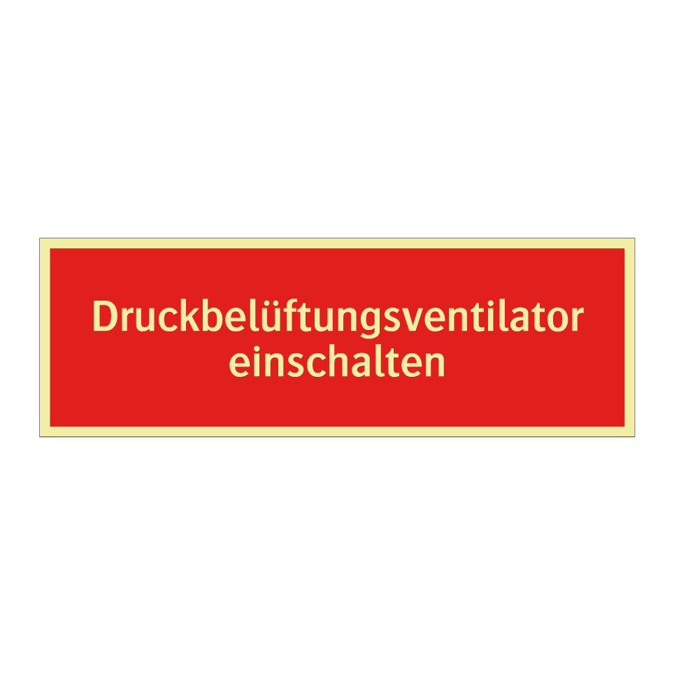 Druckbelüftungsventilator einschalten