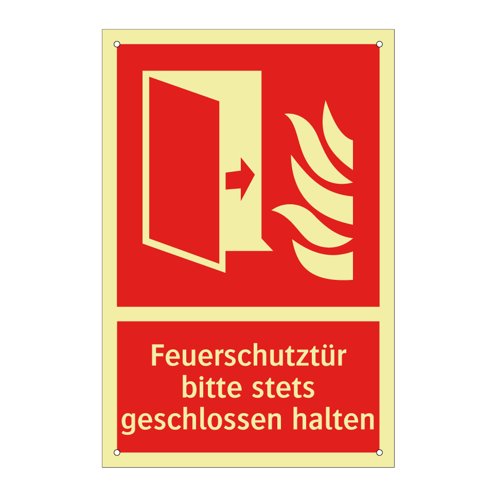 Feuerschutztür bitte stets geschlossen halten