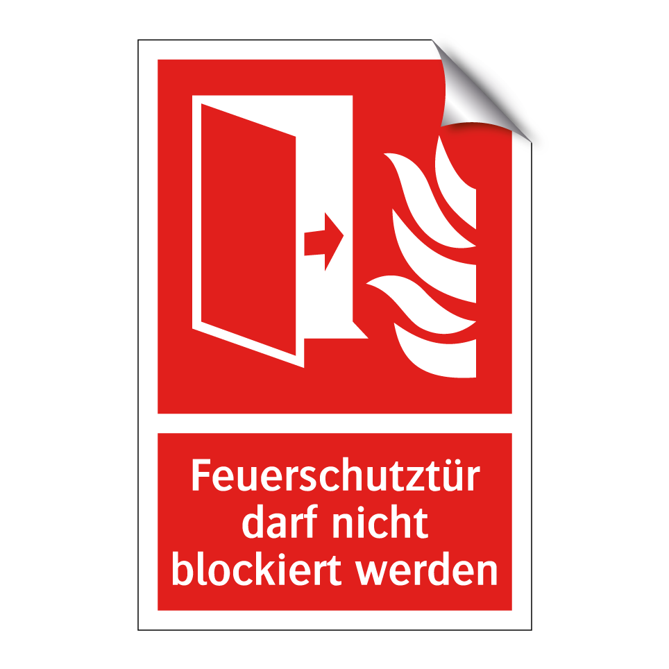 Feuerschutztür darf nicht blockiert werden