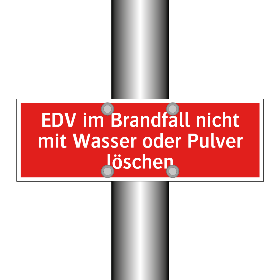 EDV im Brandfall nicht mit Wasser oder Pulver löschen