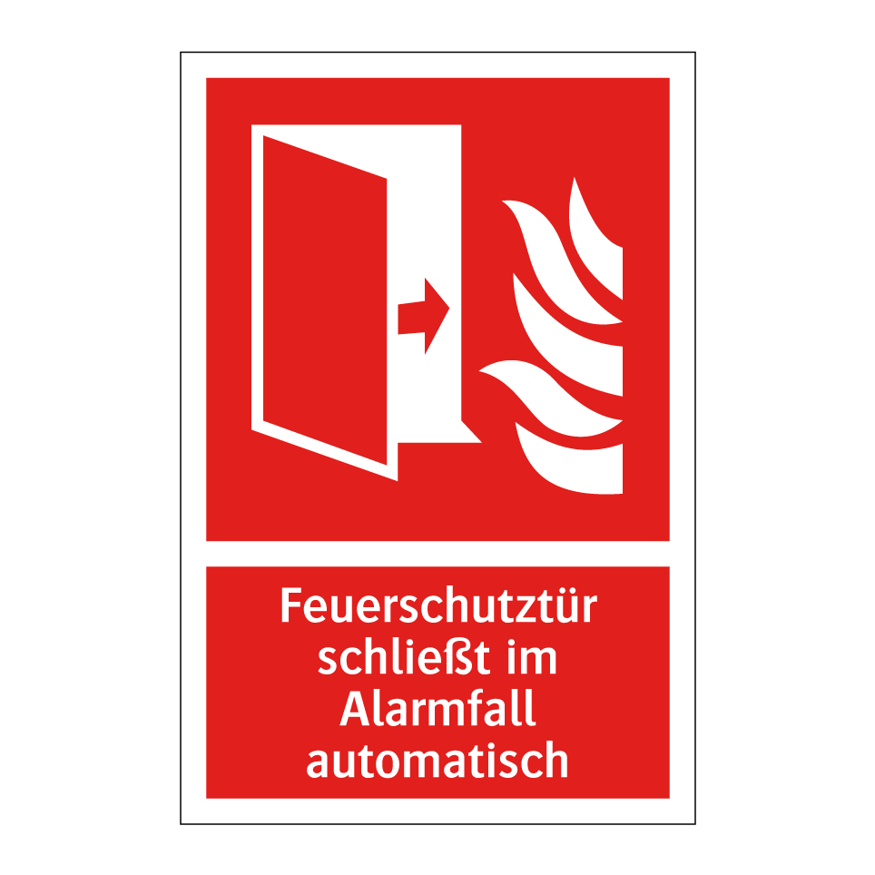 Feuerschutztür schließt im Alarmfall automatisch
