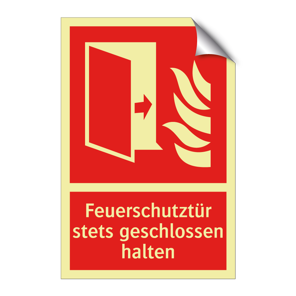 Feuerschutztür stets geschlossen halten