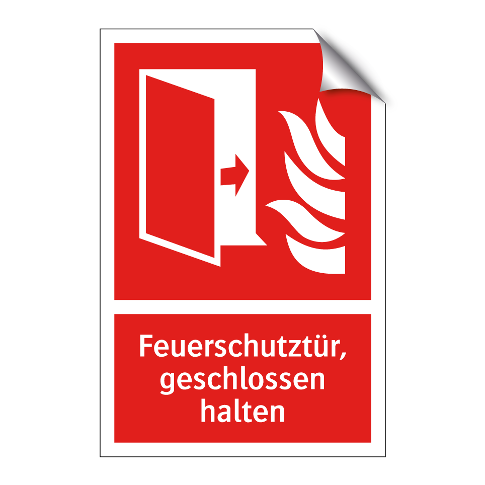 Feuerschutztür, geschlossen halten