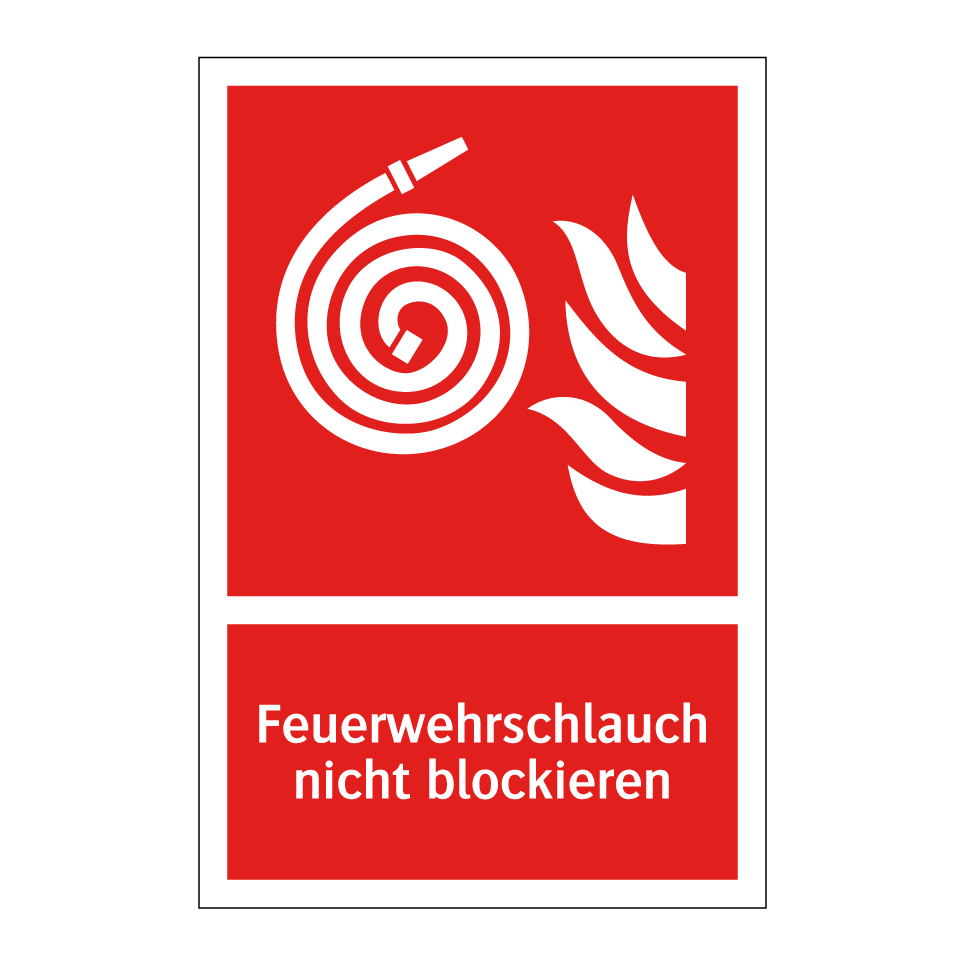 Feuerwehrschlauch nicht blockieren
