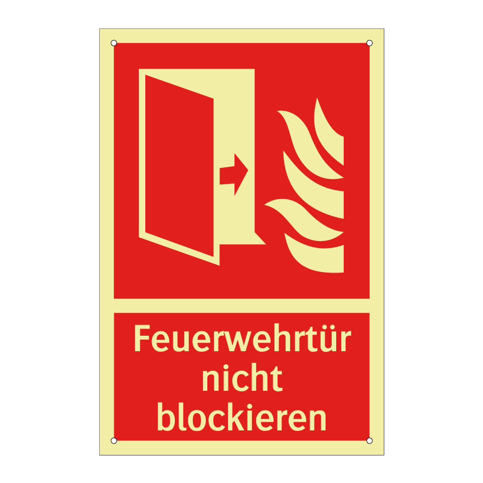 Feuerwehrtür nicht blockieren