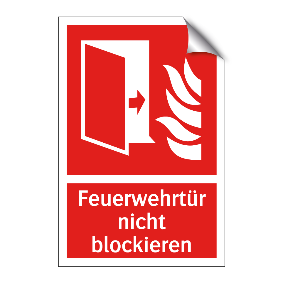 Feuerwehrtür nicht blockieren