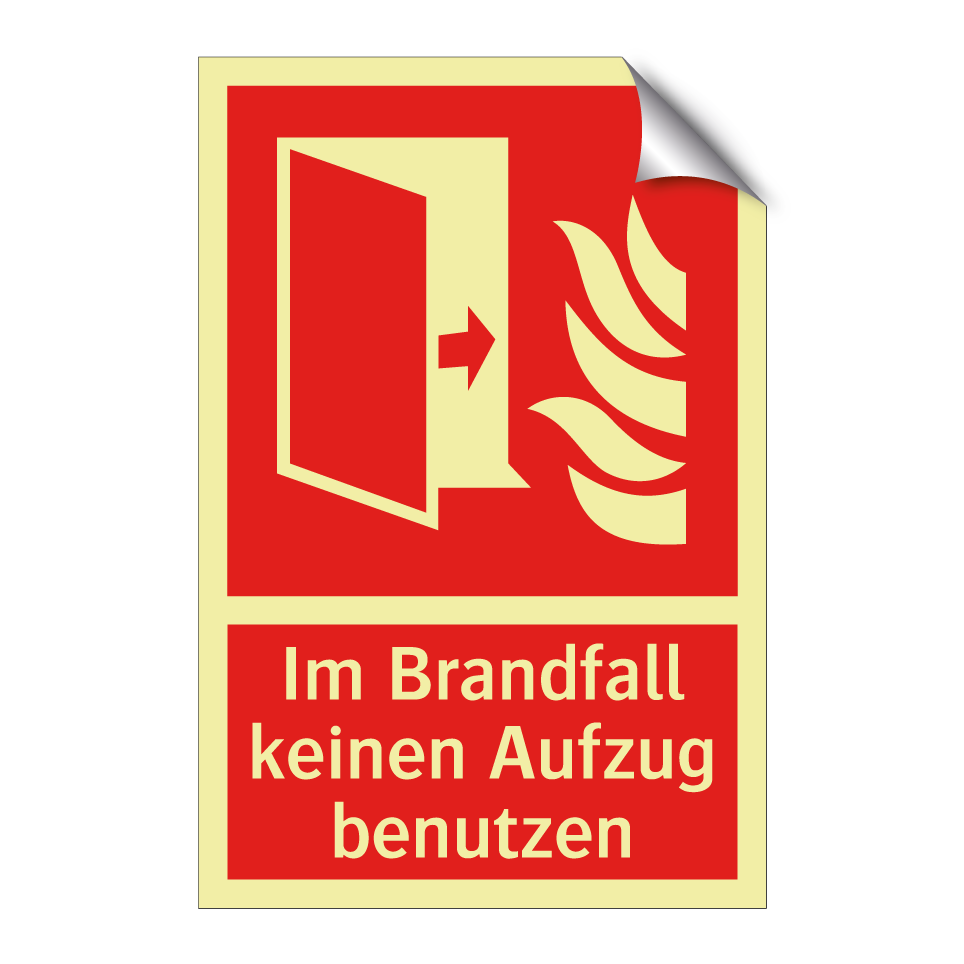 Im Brandfall keinen Aufzug benutzen