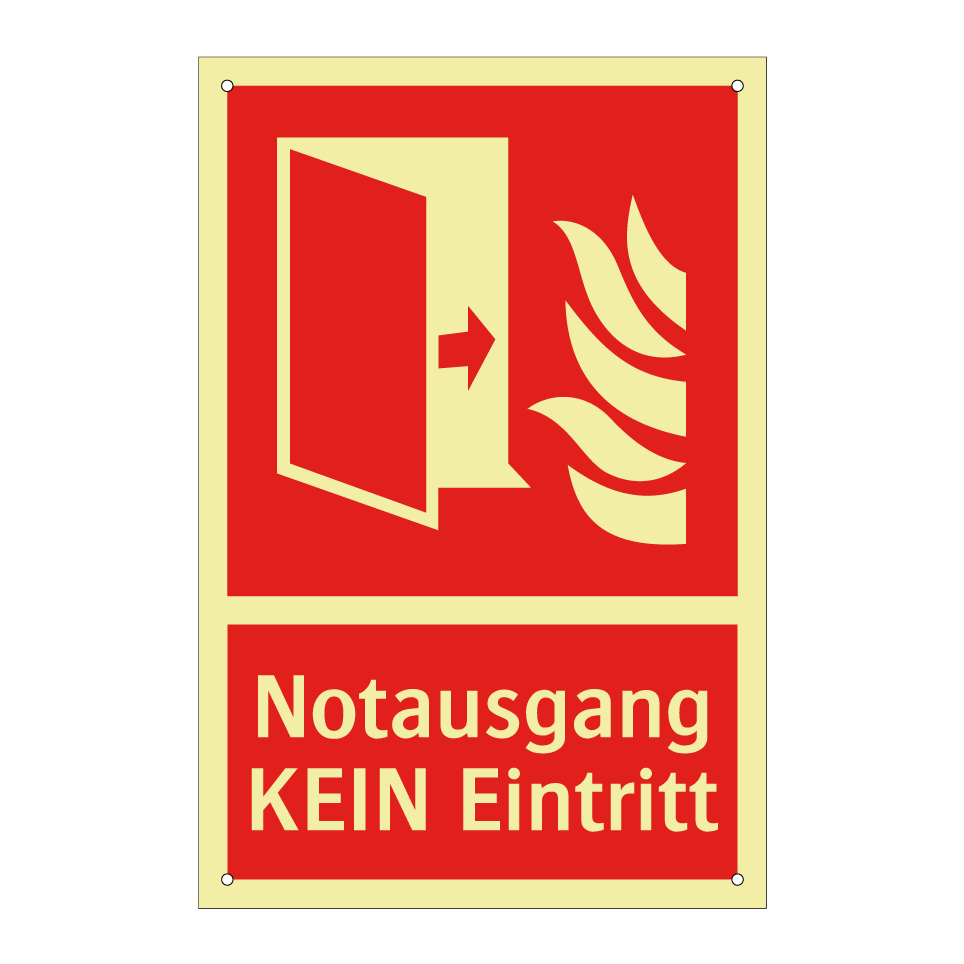 Notausgang KEIN Eintritt