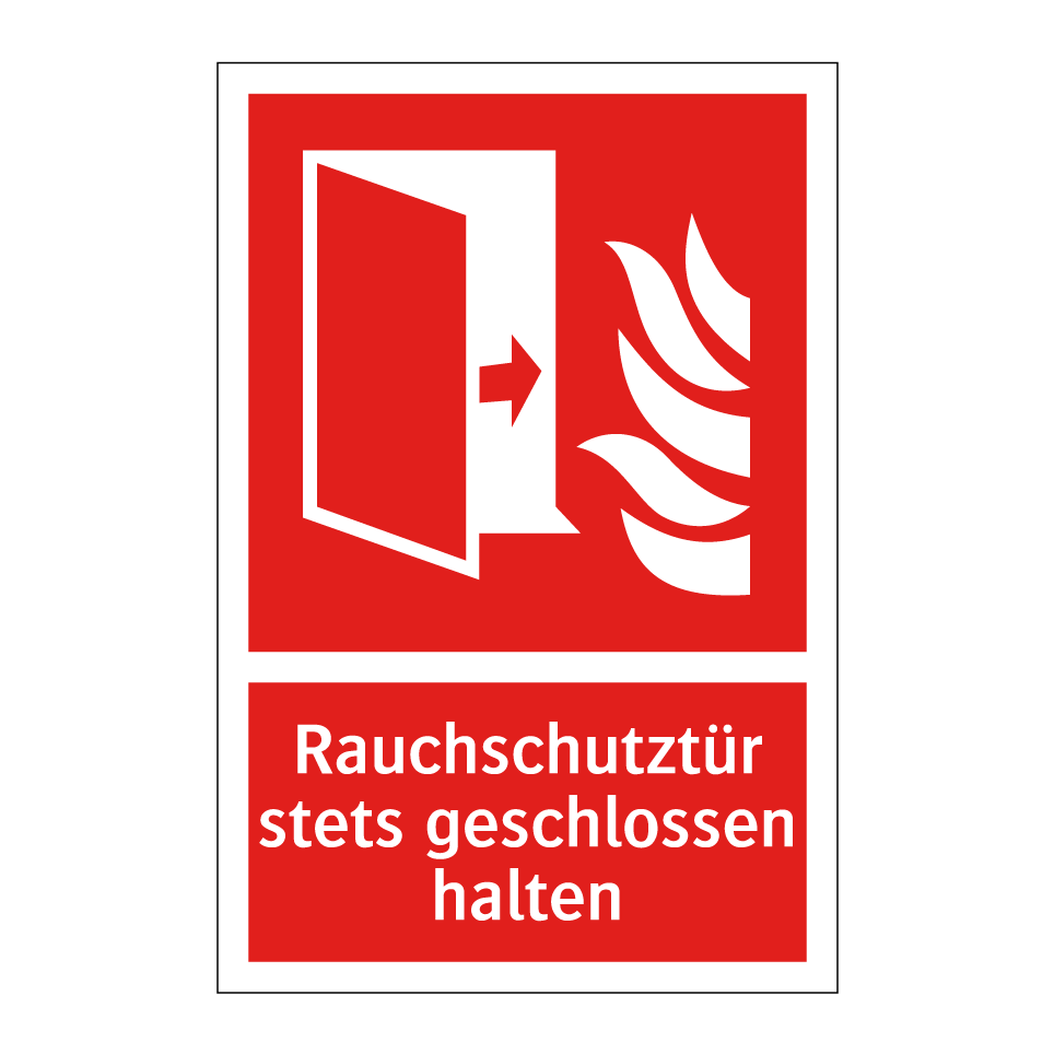 Rauchschutztür stets geschlossen halten