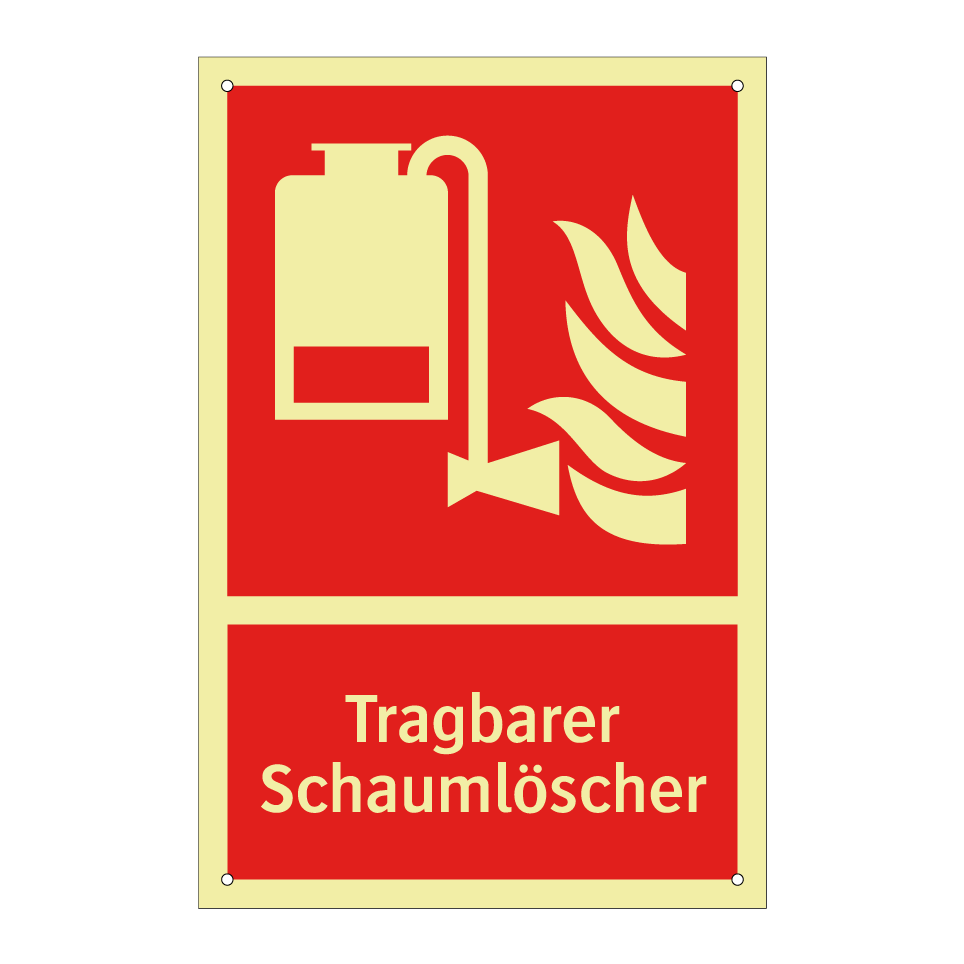Tragbarer Schaumlöscher