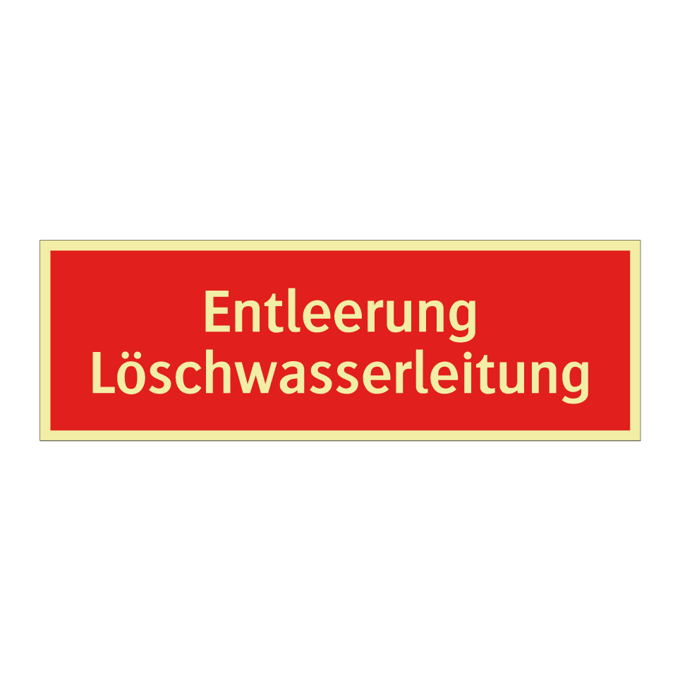 Entleerung Löschwasserleitung