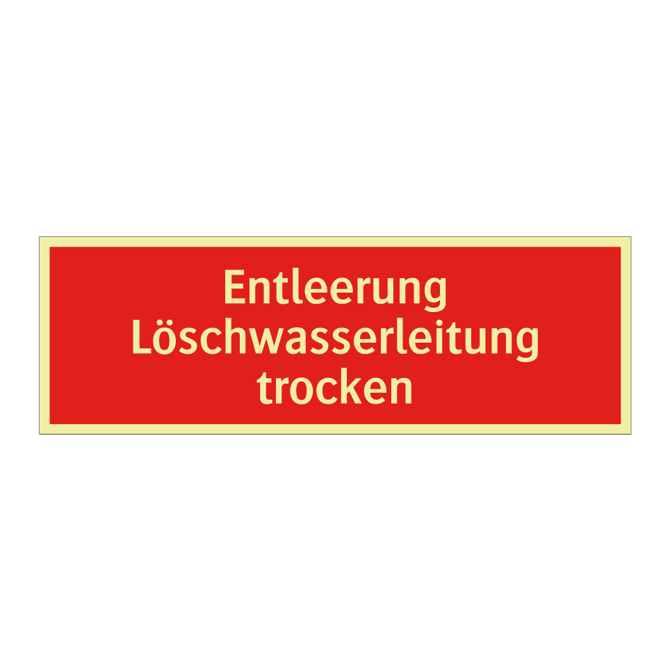 Entleerung Löschwasserleitung trocken
