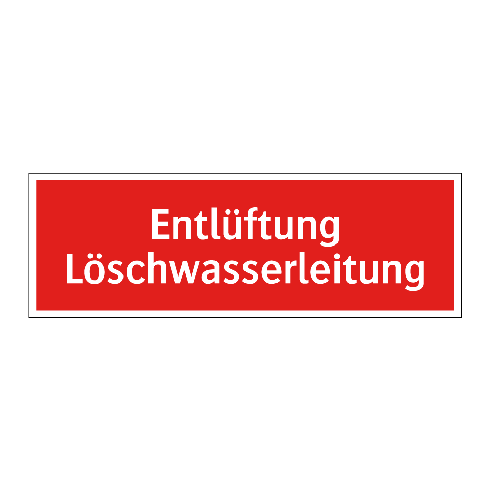 Entlüftung Löschwasserleitung