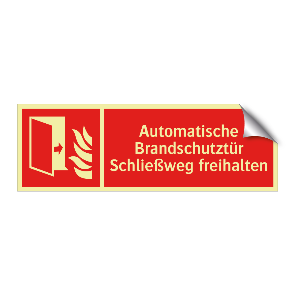 Automatische Brandschutztür Schließweg freihalten