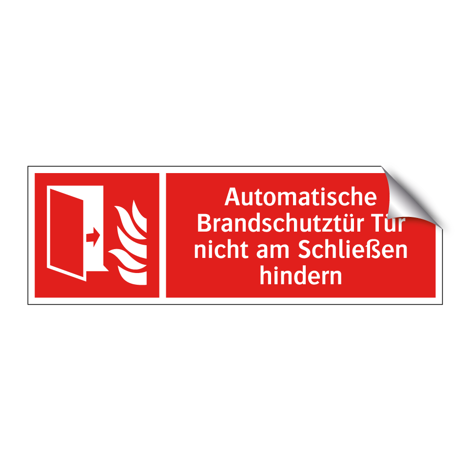 Automatische Brandschutztür Tür nicht am Schließen hindern